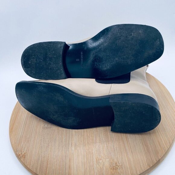 Everlane Shoes Womens 8 Beige Leather Chelsea Boots Ankle Italy - Picture 8 of 10